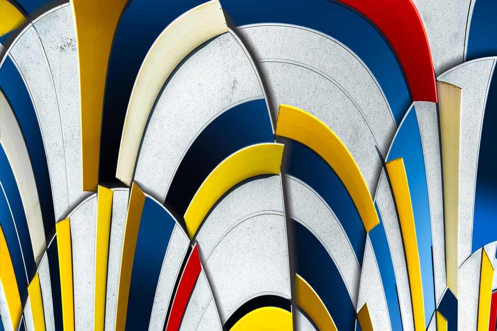 Vibrant Abstract Curves by Luc Vangindertael (laGrange) — canvas wall art