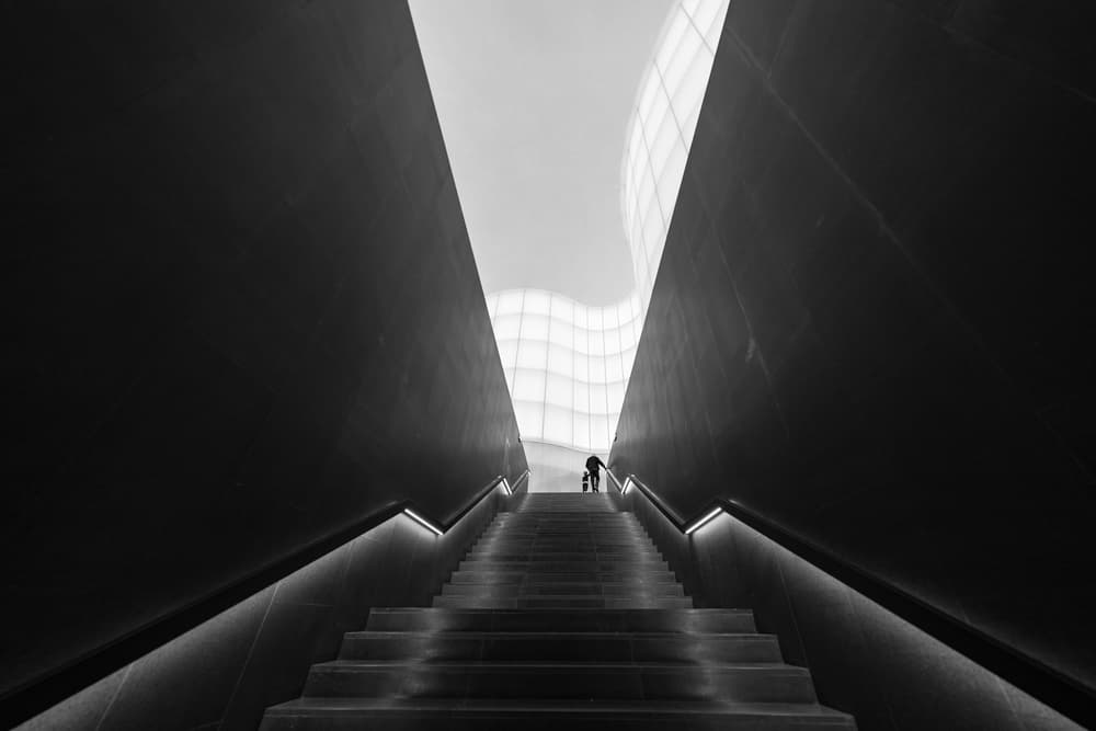 Ascending Modern Architecture by Marco Tagliarino — canvas wall art