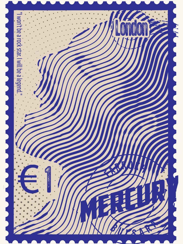 London Wavy Profile Stamp by Doa Project — canvas wall art