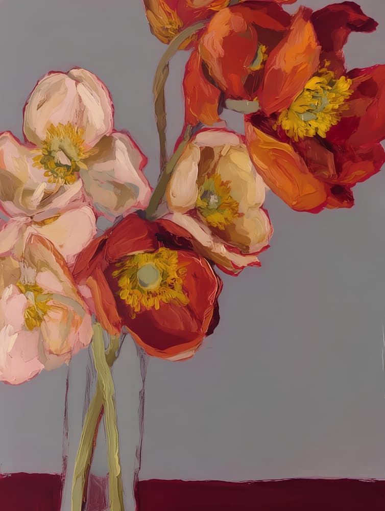 Colorful Poppy Bouquet by Avanesova Elena — canvas wall art