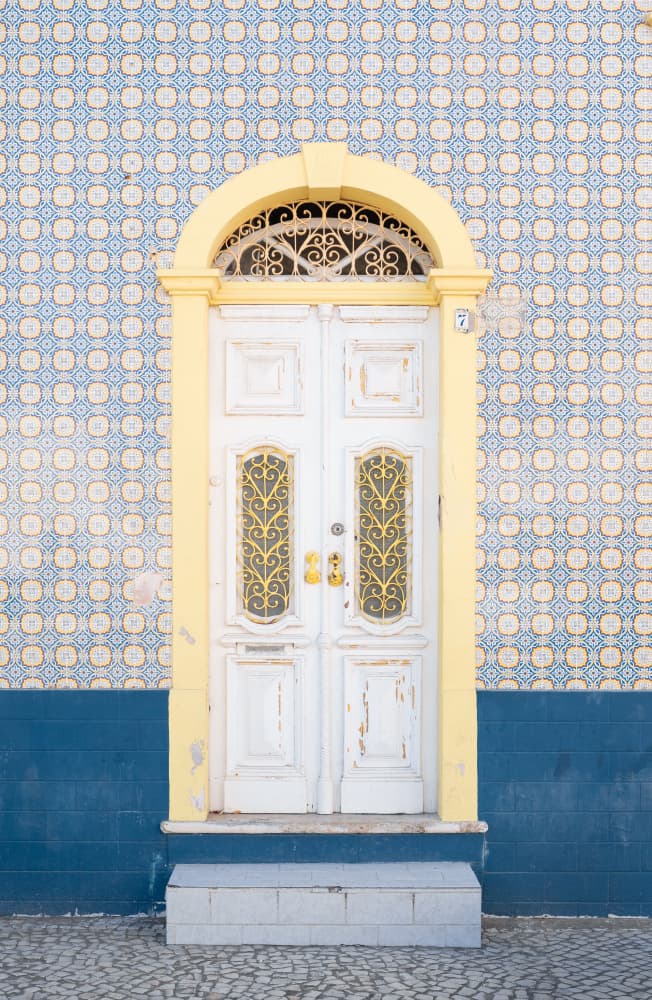 Colorful Tiled Doorway by Henrike Schenk — canvas wall art