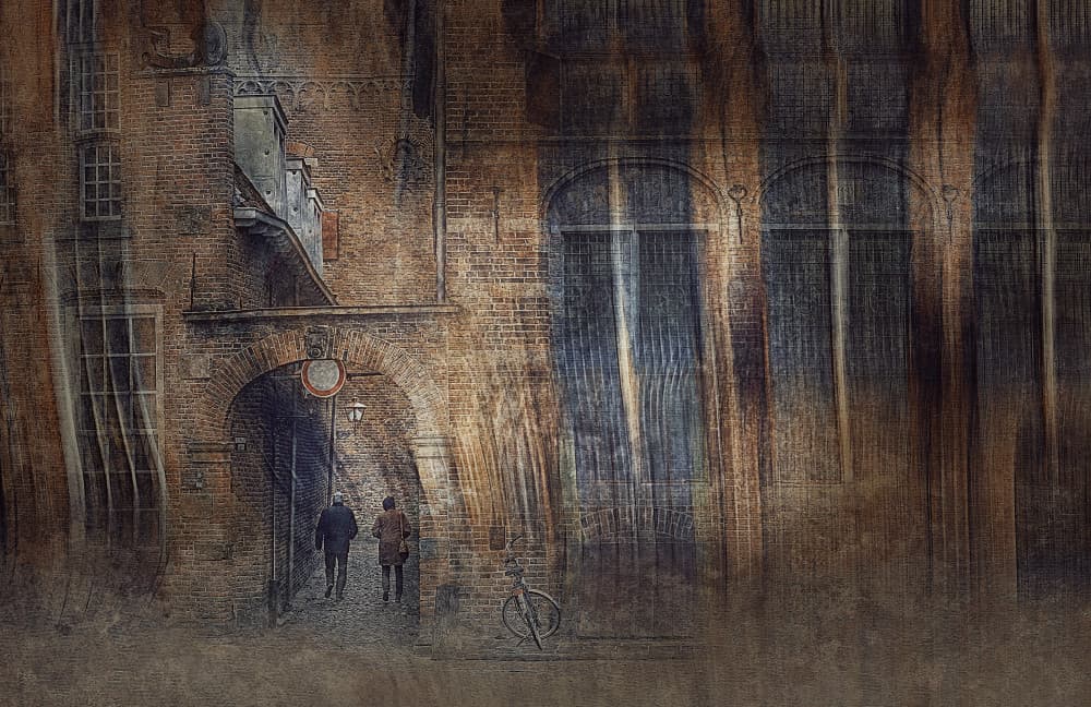 Mysterious City Archway by Jan van der Linden — canvas wall art