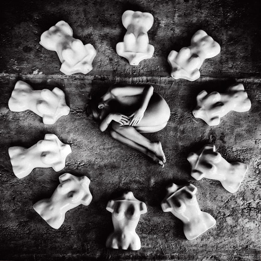 Black White Nude Forms by Ruslan Bolgov — canvas wall art