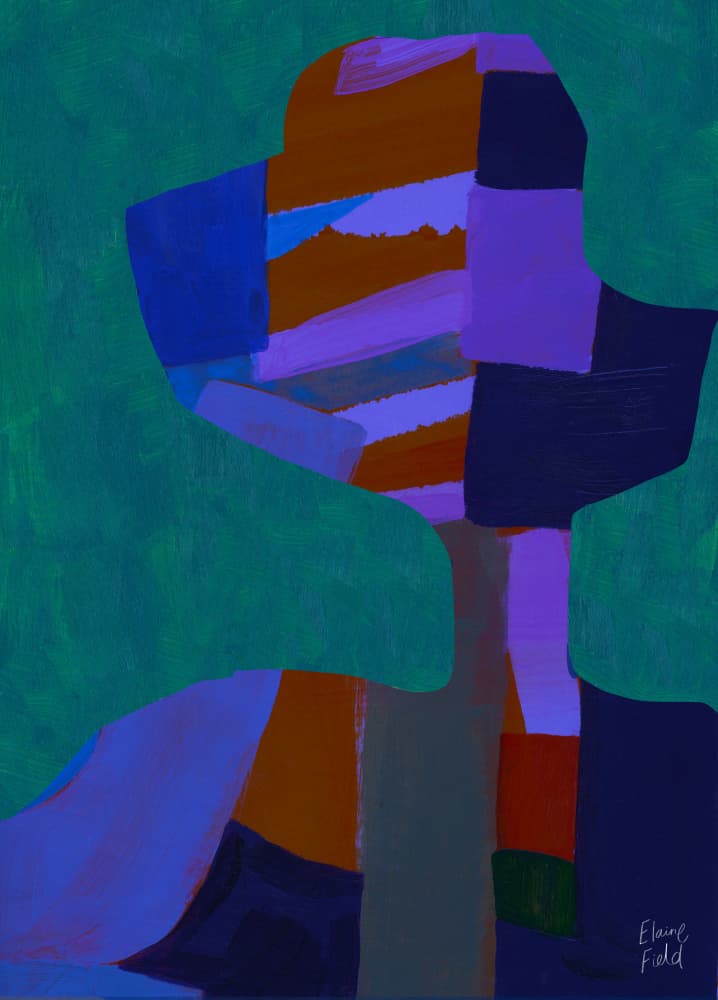 Colorful Abstract Shapes by Elaine Field — canvas wall art