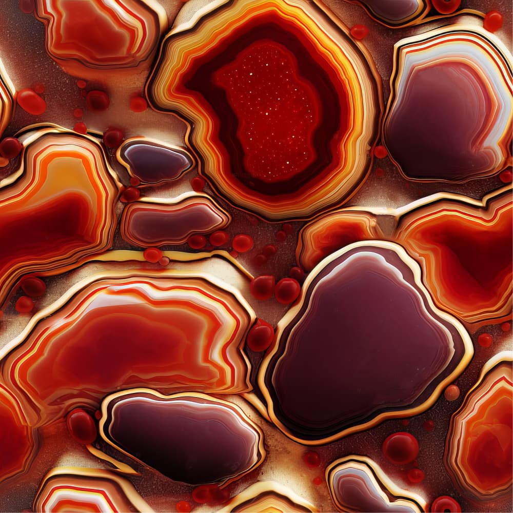 Fiery Agate Gemstones by Bilge Paksoylu — canvas wall art