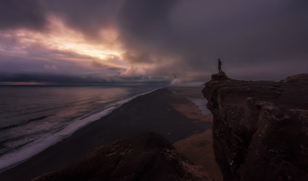Dramatic Ocean Cliff View by David Martin Castan — canvas wall art