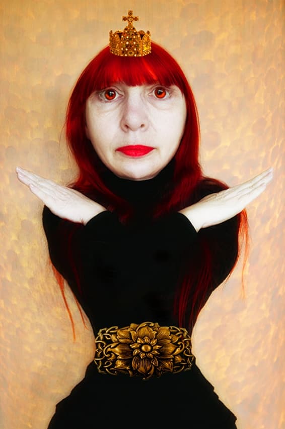 Regal Redhead With Crown by Angelika Martha Himburg — canvas wall art
