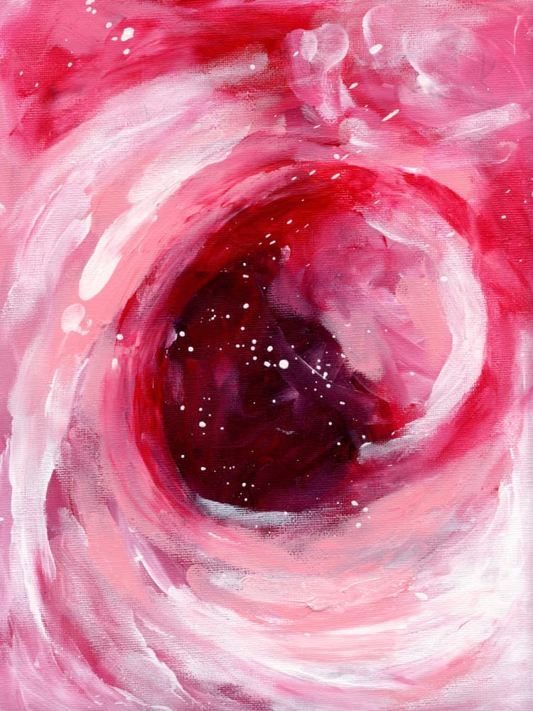 Swirling Pink Cosmos by Ejaaz Haniff — canvas wall art