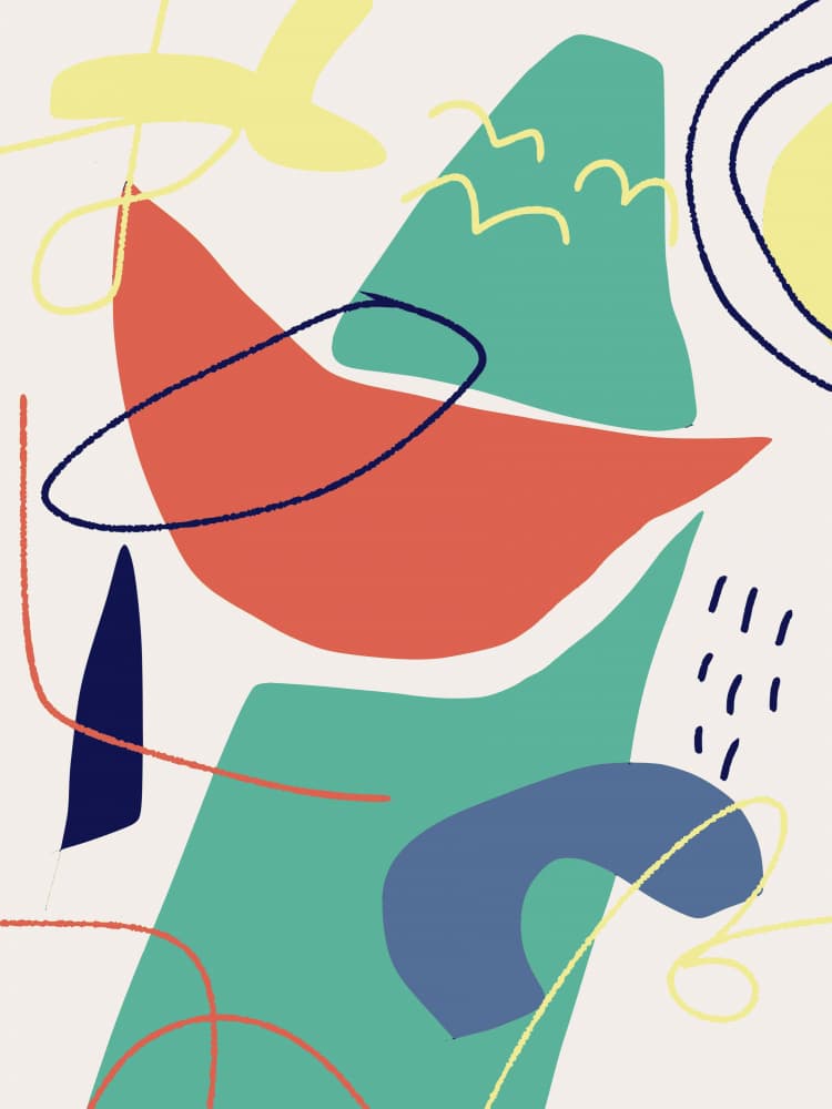 Playful Abstract Shapes by Little Dean — canvas wall art