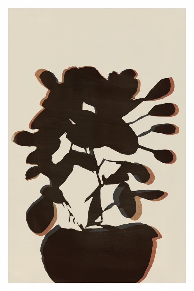 Dark Orchid Silhouette by cartissi — canvas wall art