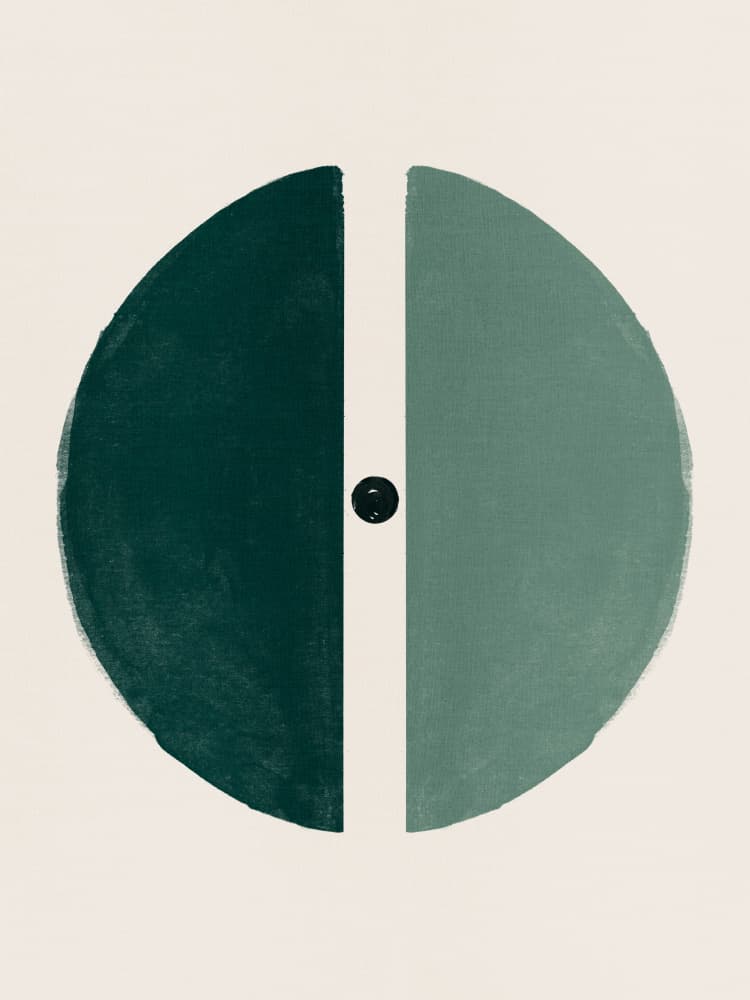 Abstract Green Balance by Ema Paraschiv — canvas wall art