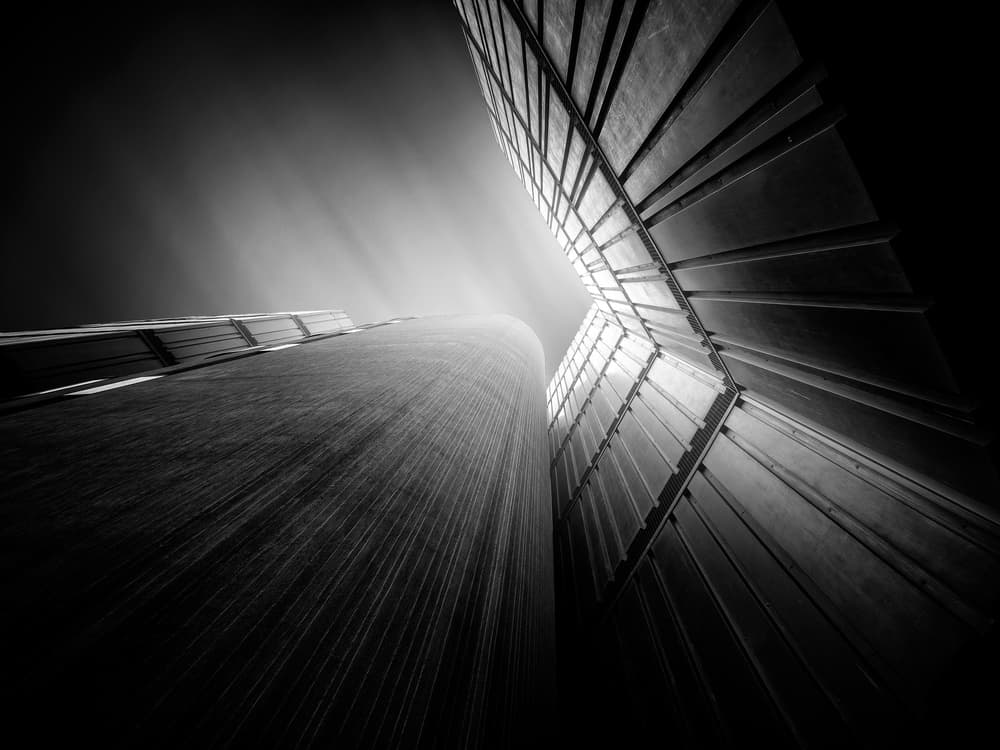 Towering Urban Geometry by Karol Važan — canvas wall art