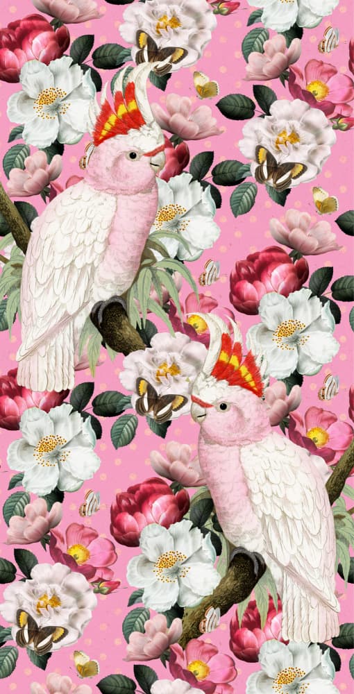 Tropical Pink Cockatoo by Marja van den Hurk — canvas wall art