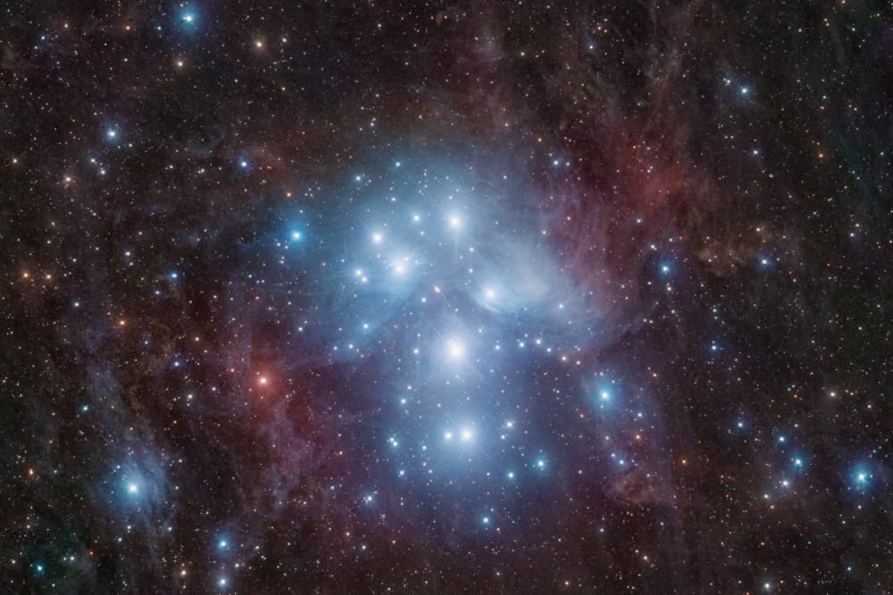 Pleiades Star Cluster by Vikas Chander — canvas wall art