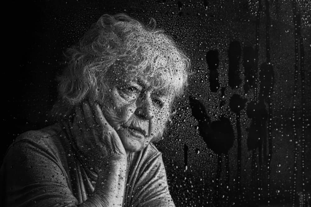 Lonely Woman By Window by Stephen Clough — canvas wall art