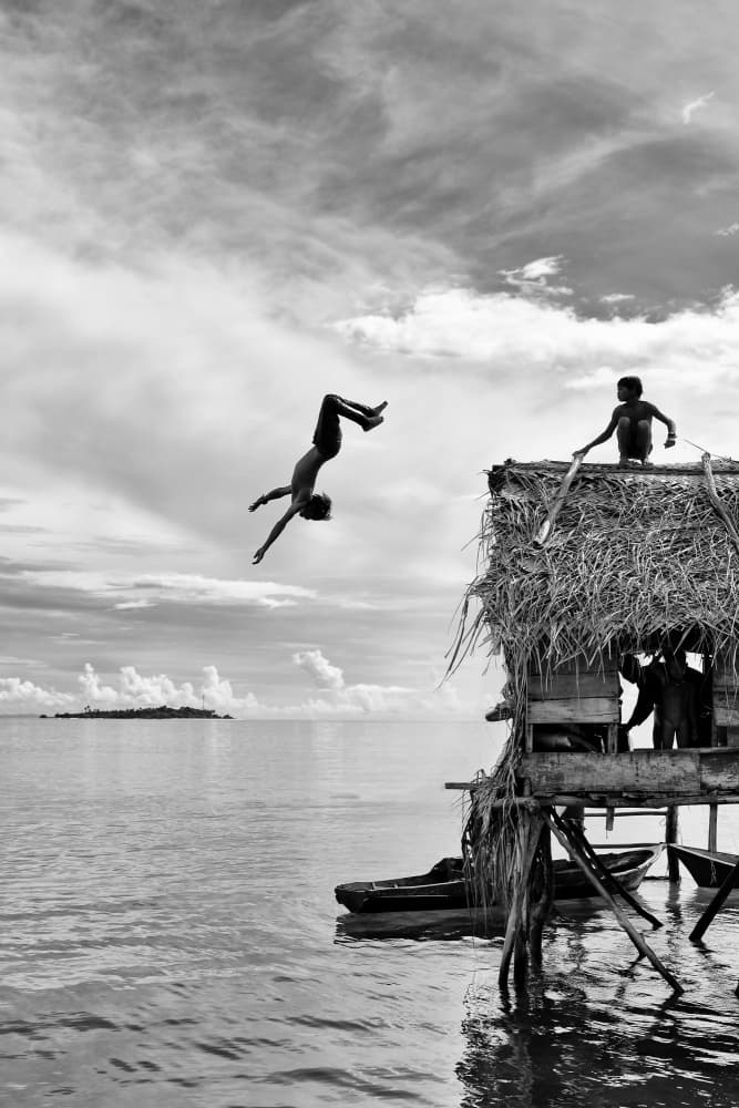 Playful Island Dive by Kieron Long — canvas wall art