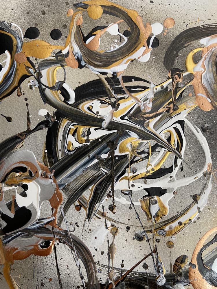 Metallic Gold Swirls by Irene Chua — canvas wall art