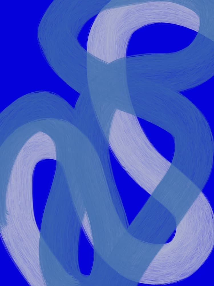 Flowing Indigo Lines by Studio Palette — canvas wall art