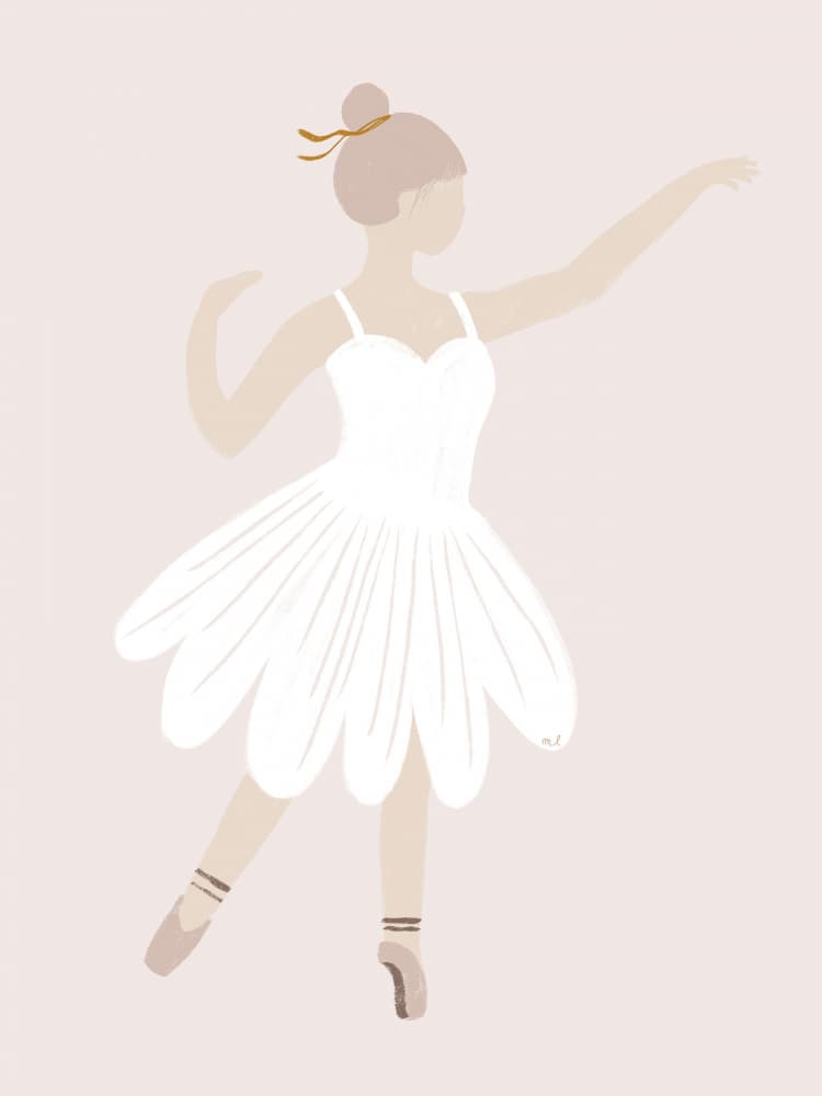 Graceful Ballet Dancer by Menina Lisboa — canvas wall art