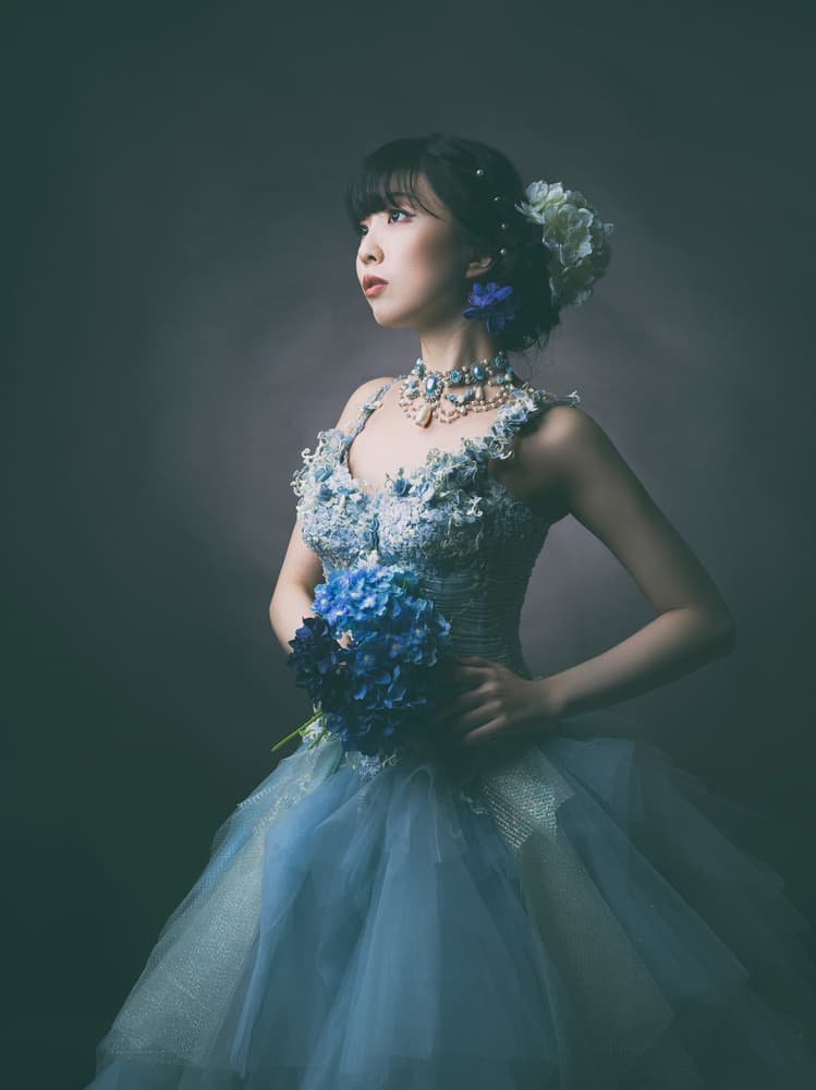 Elegant Blue Portrait by Daisuke Kiyota — canvas wall art