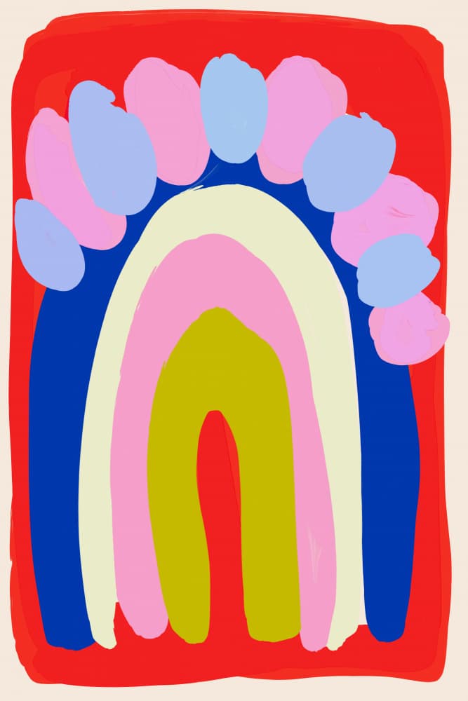 Colorful Abstract Rainbow by Treechild — canvas wall art