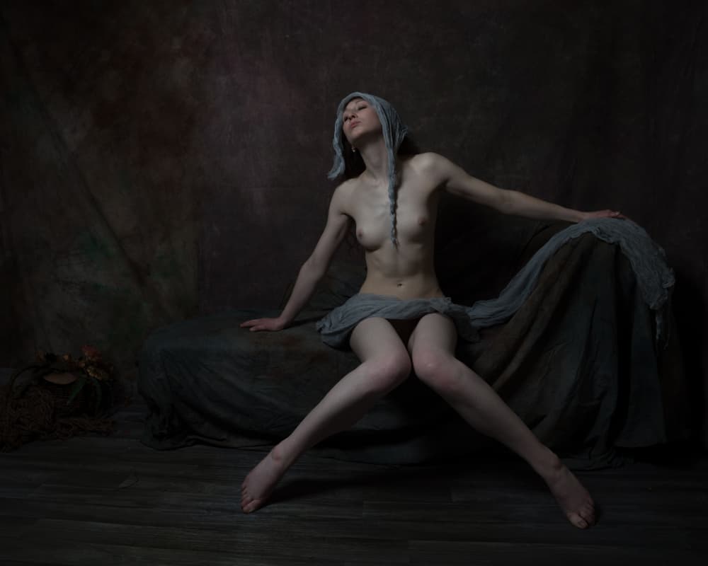 Serene Draped Figure by Christian Kurz — canvas wall art