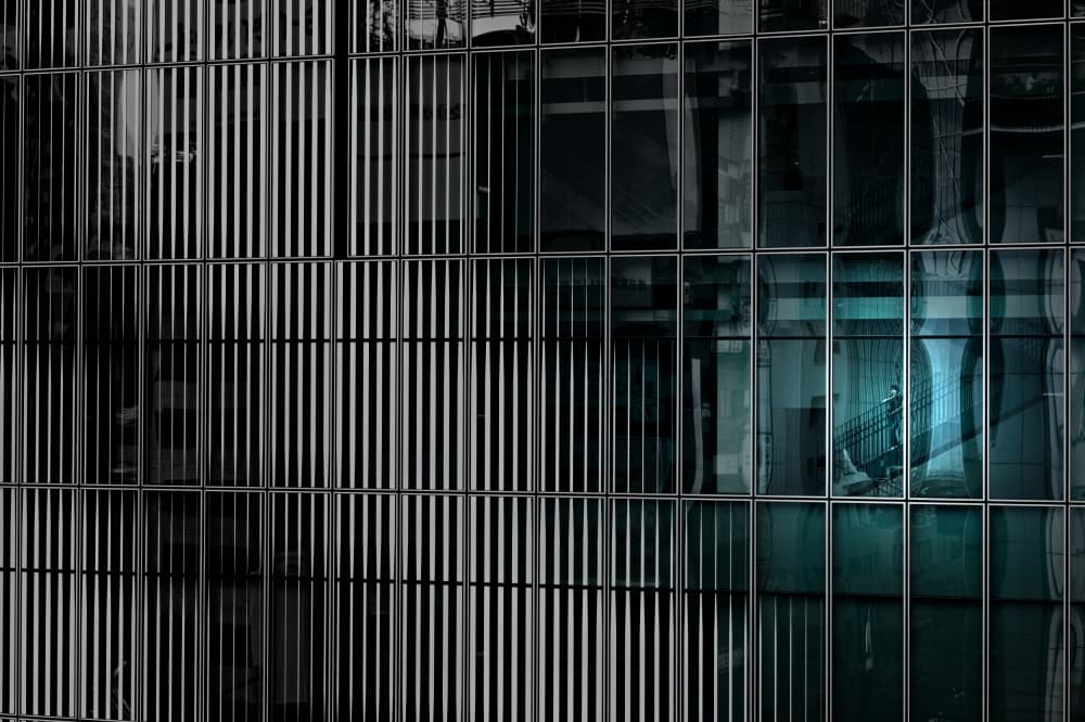 Geometric Glass Facade by moucorn — canvas wall art