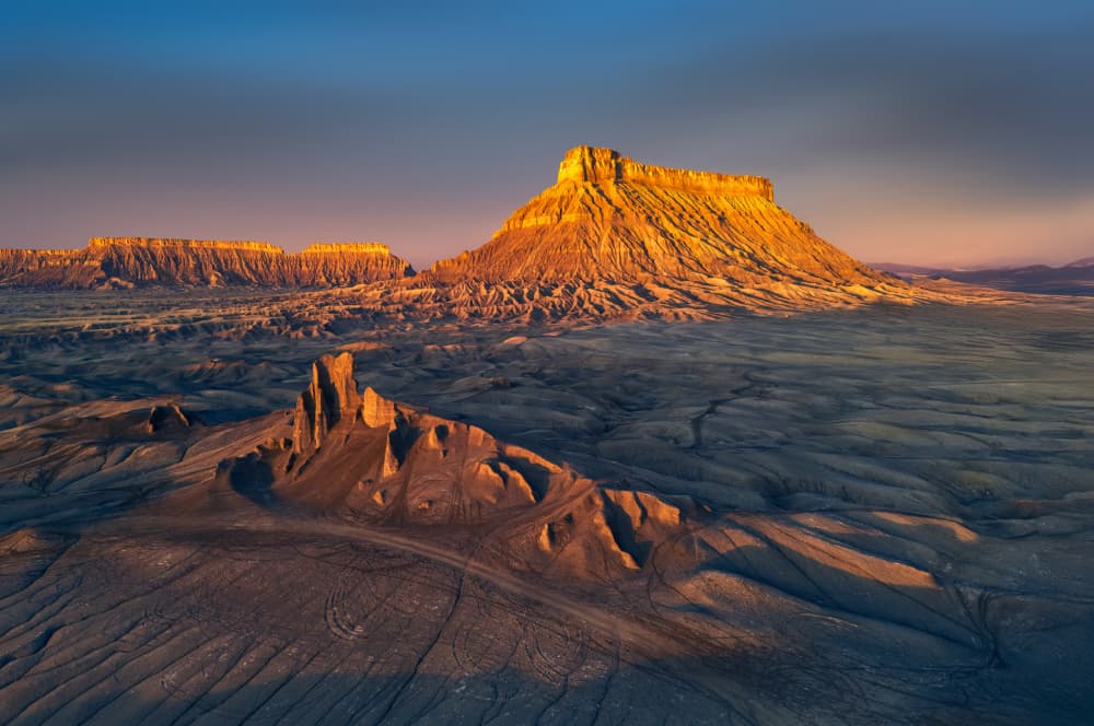 Golden Hour Mesa by Aidong Ning — canvas wall art