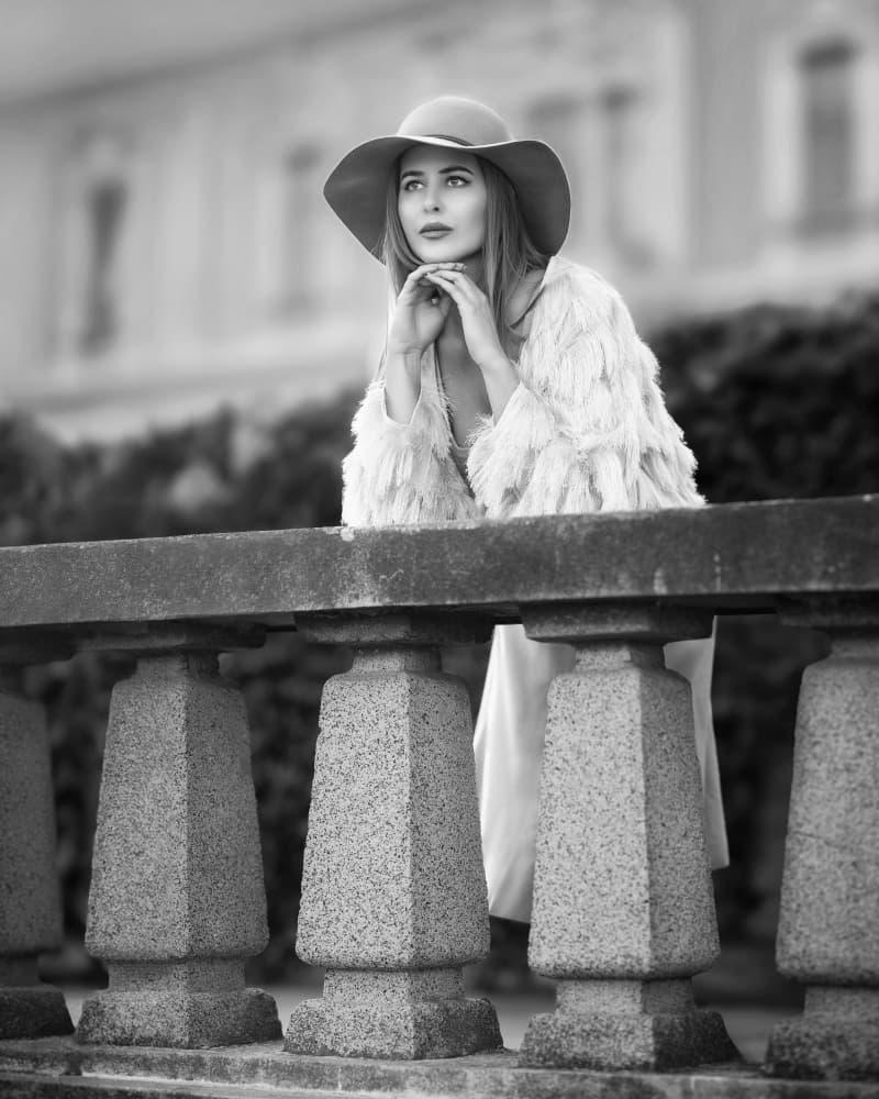 Pensive Woman In Hat by Vasil Nanev — canvas wall art