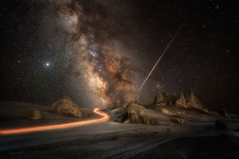 Lost in a world of stars by Yuan Cui — canvas wall art