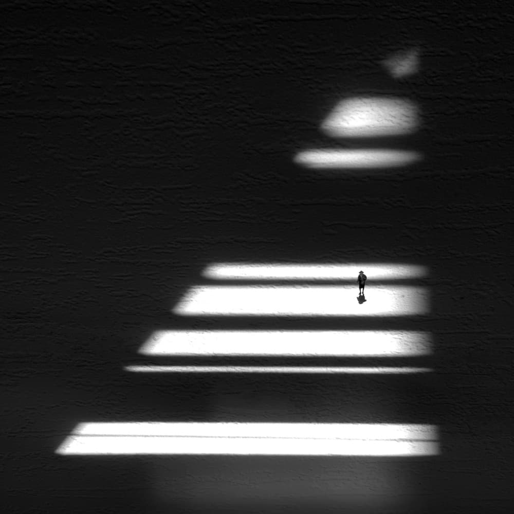 Solitary Figure Light Path by Huib Limberg — canvas wall art
