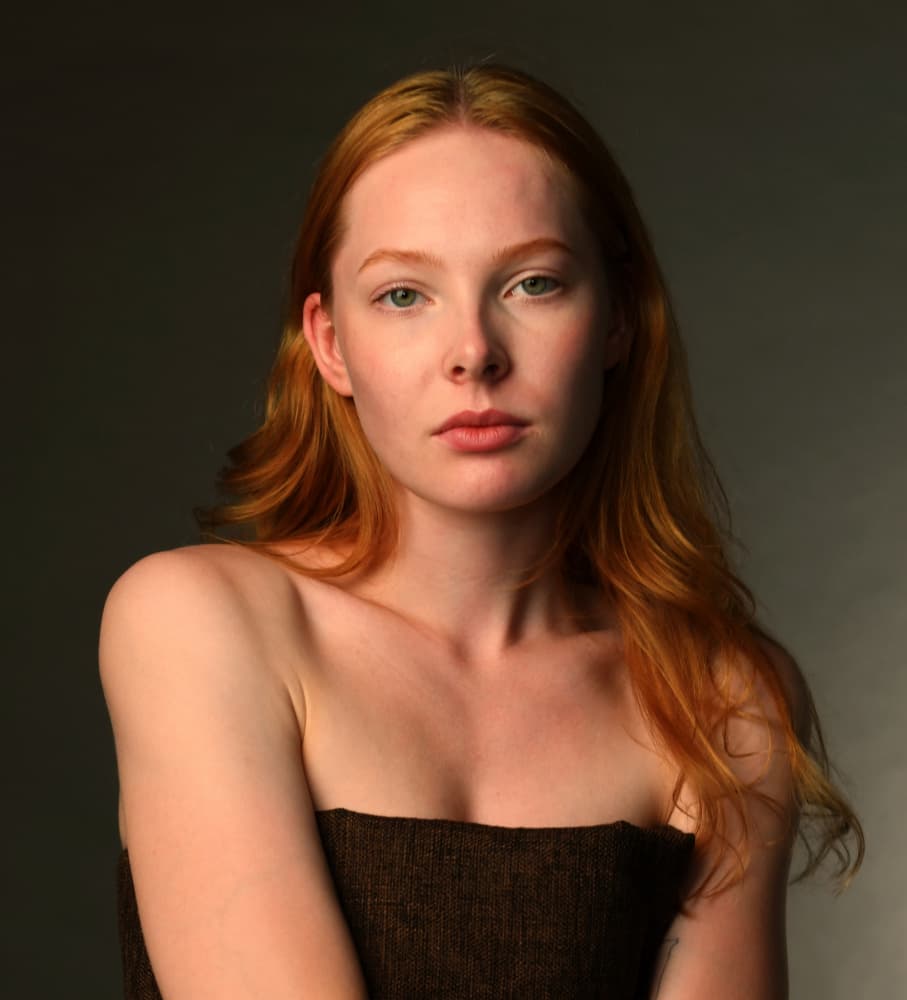 Serene Redhead Portrait by Yoram GIL — canvas wall art