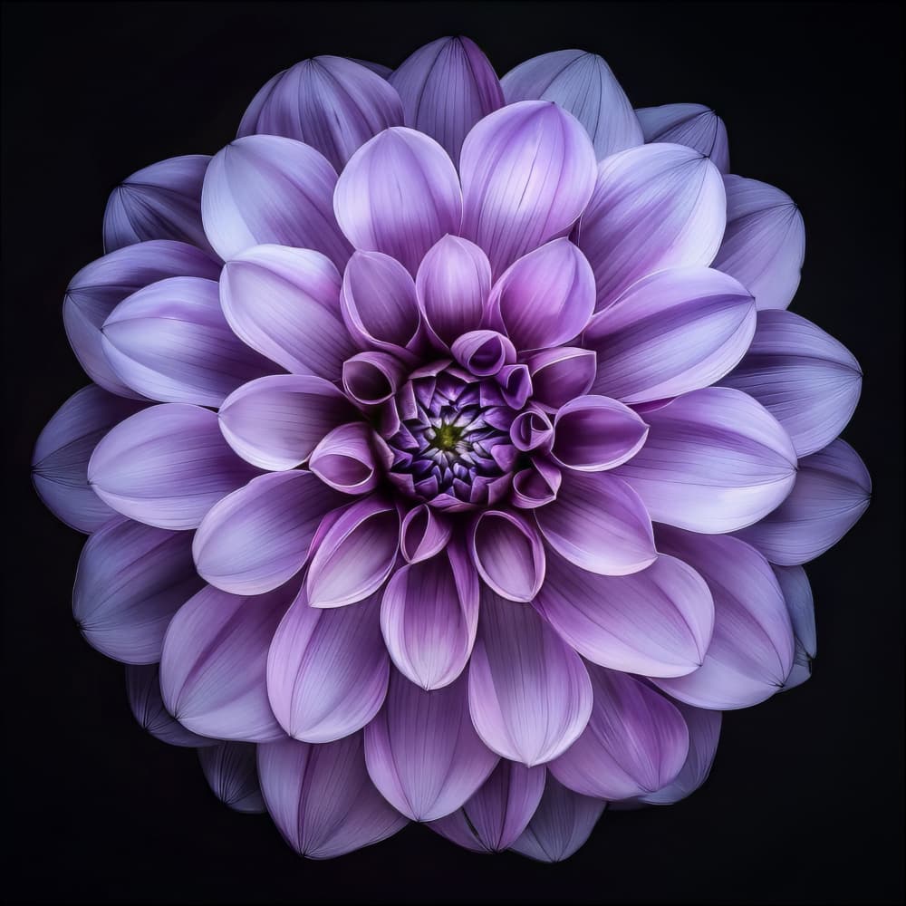 Elegant Purple Dahlia by Bilge Paksoylu — canvas wall art