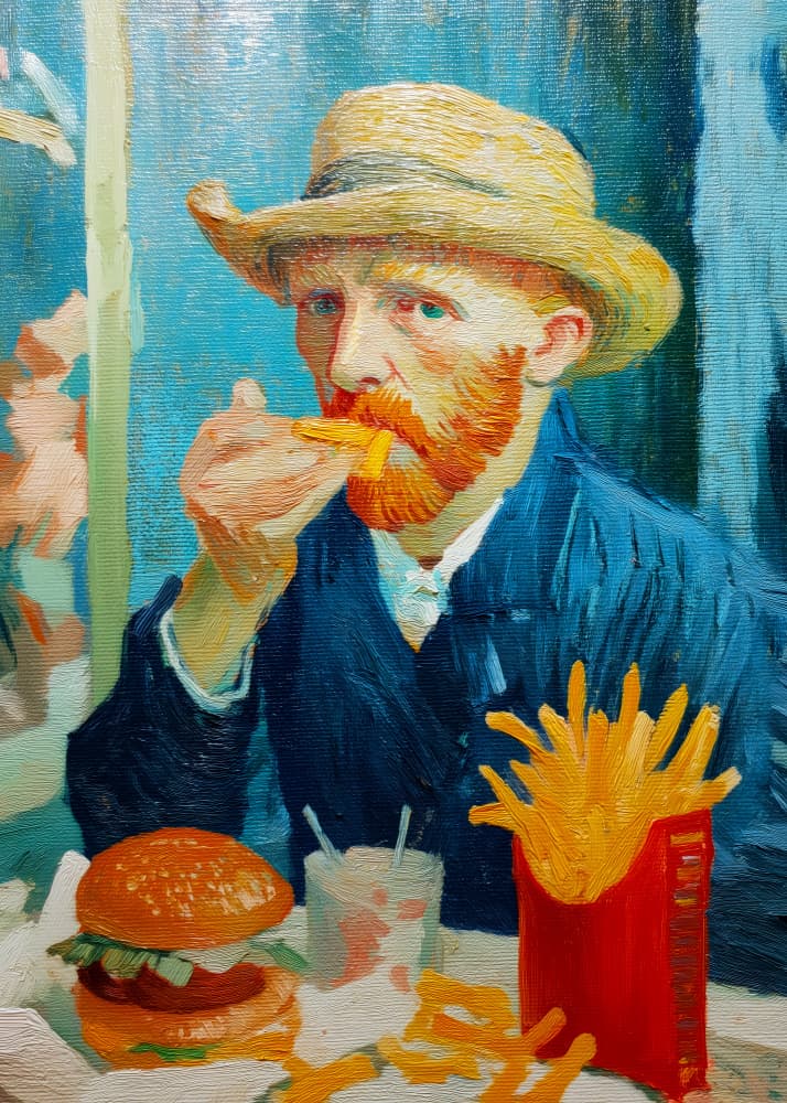 Fast Food Painter by Justyna Jaszke — canvas wall art