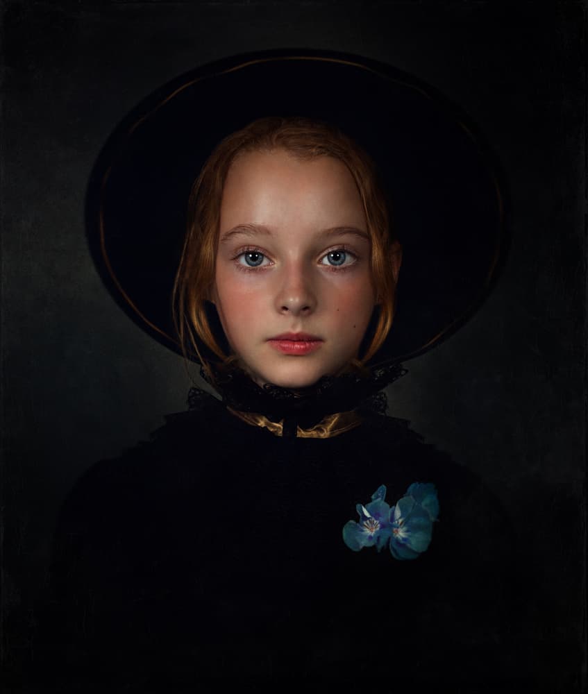 Mysterious Girl In Hat by Svetlana Melik-Nubarova — canvas wall art