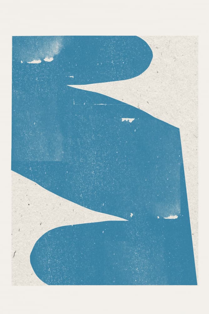 Blue Abstract Curve by THE MIUUS STUDIO — canvas wall art