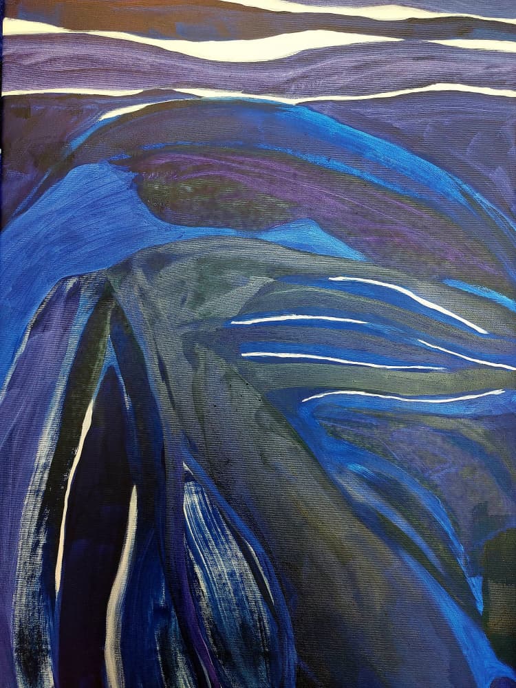 Deep Blue Waves by Monika Riethmueller — canvas wall art