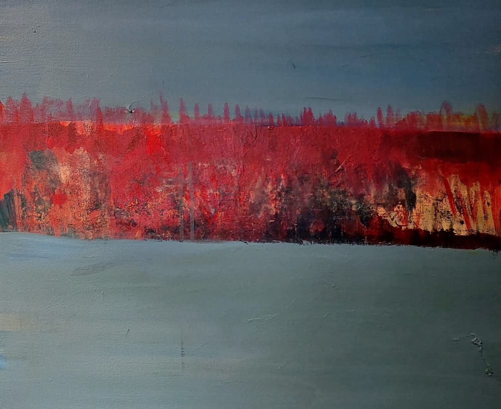 Fiery Abstract Horizon by Joackim Schou Dahle — canvas wall art