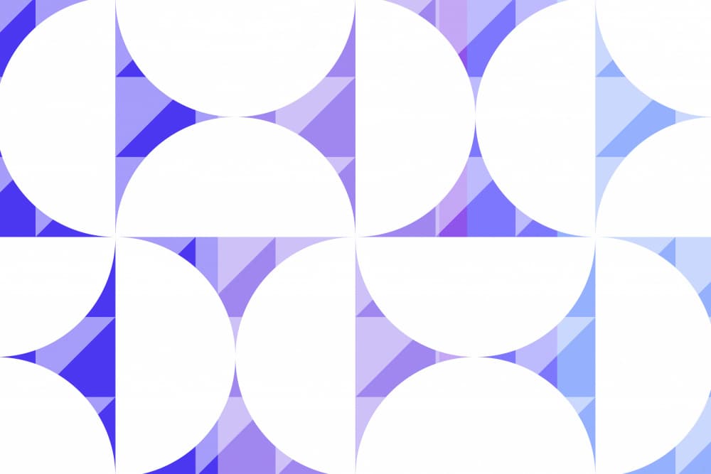 Purple Blue Geometric Pattern by Sue Skellern — canvas wall art
