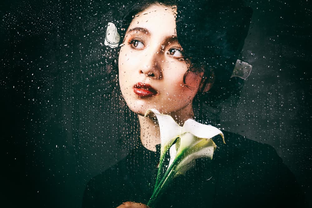 Rainy Gaze White Lily by Daisuke Kiyota — canvas wall art