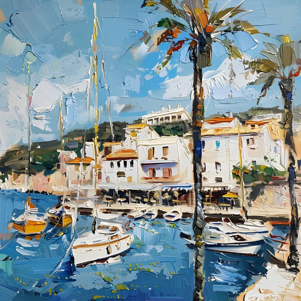 Mediterranean Harbor View by Avanesova Elena — canvas wall art