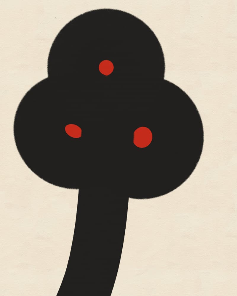 Minimalist Black Plant by Deepthi s — canvas wall art