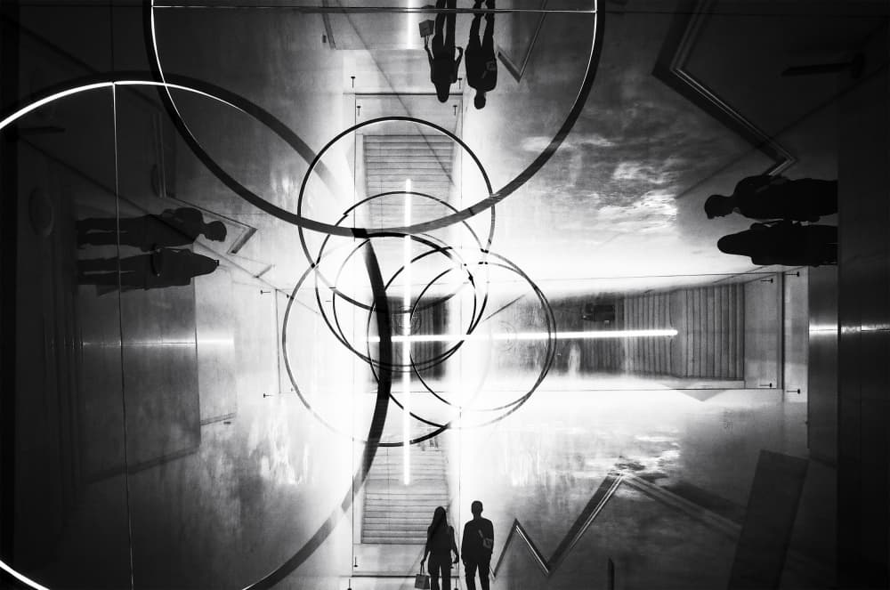 Modern Architectural Reflections by Parole Kim — canvas wall art