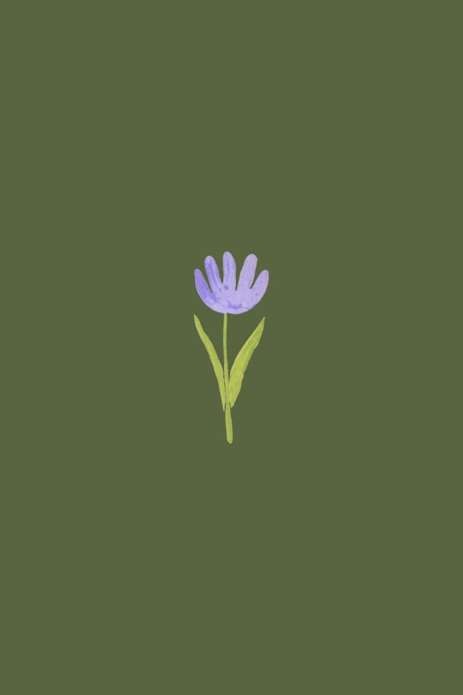 Simple Purple Bloom by Karen Menzenbach — canvas wall art