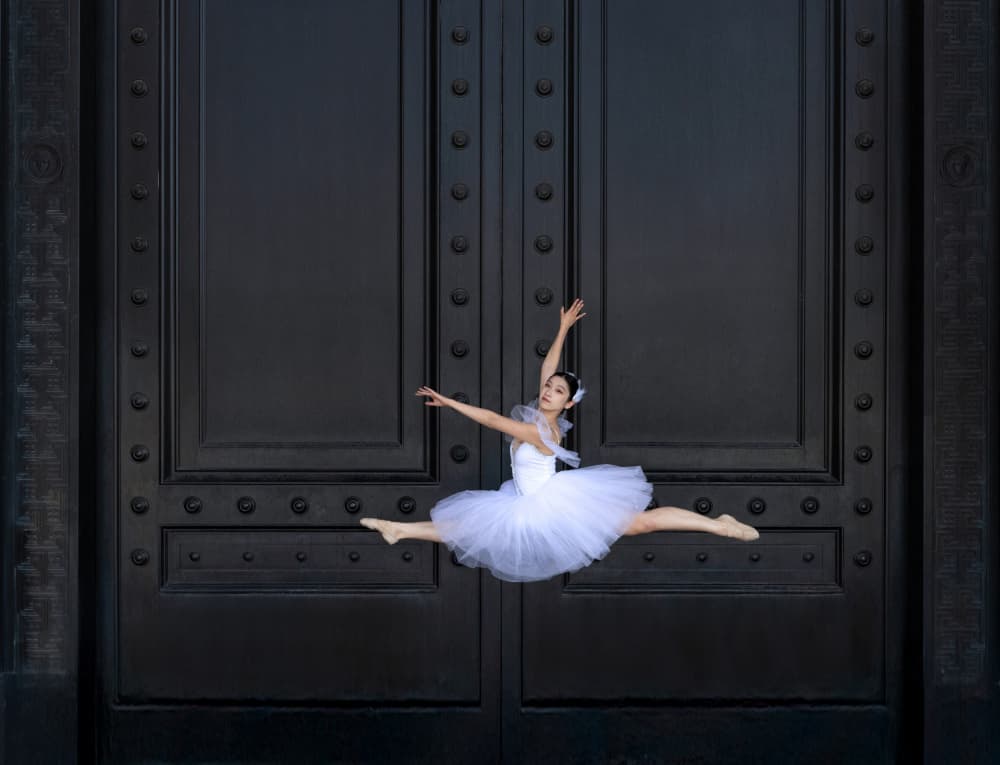 Ballerina Grand Jeté by Catherine Wang — canvas wall art
