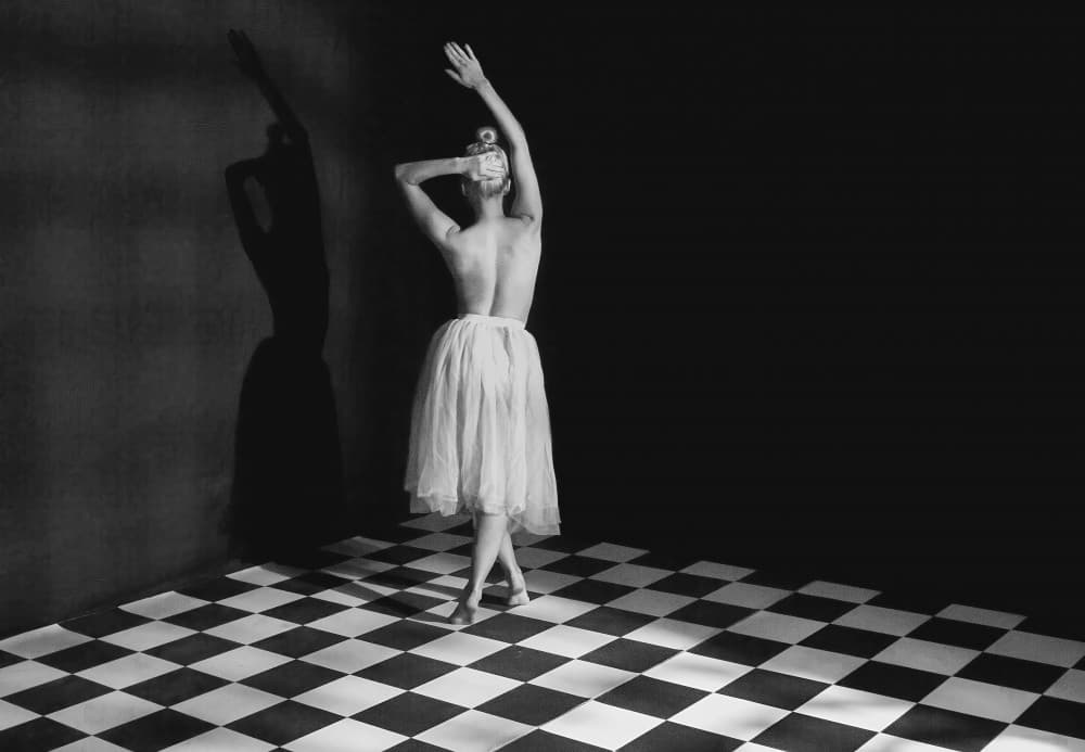 Ballerina's Dramatic Shadow by Tali Stein — canvas wall art