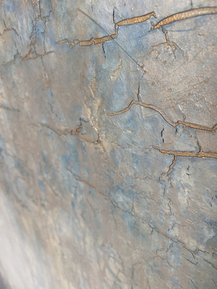 Weathered Gold Cracks by Gabriela Aleksandra Szuba — canvas wall art