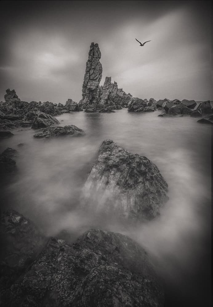 Ethereal Sea Stacks by YANGYING — canvas wall art