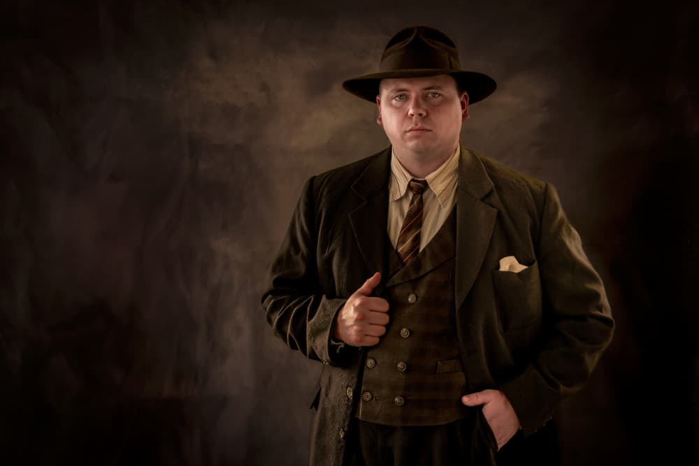 Dapper Gentleman Portrait by Els Keurlinckx — canvas wall art