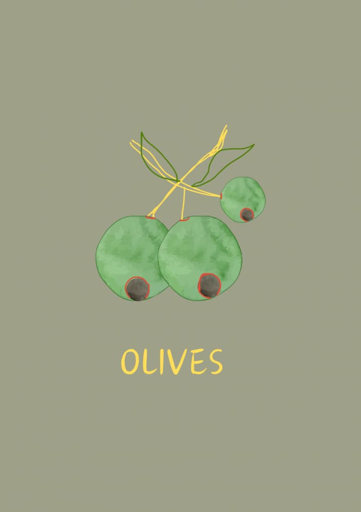 Mediterranean Green Olives by ART of living — canvas wall art